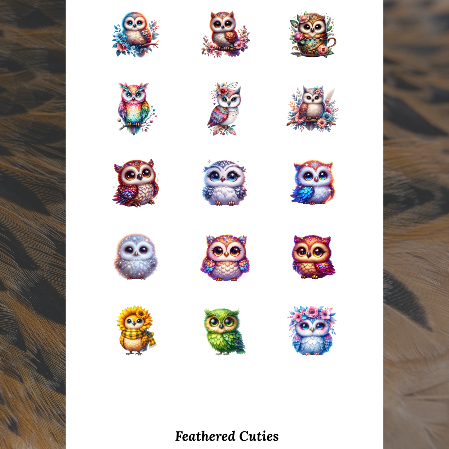 Feathered Cuties - Waterslide Decals