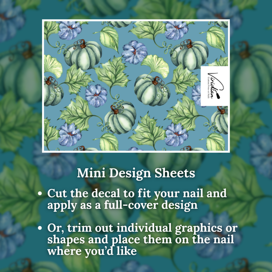 Dusty Blue Harvest - Mini Waterslide Decals
