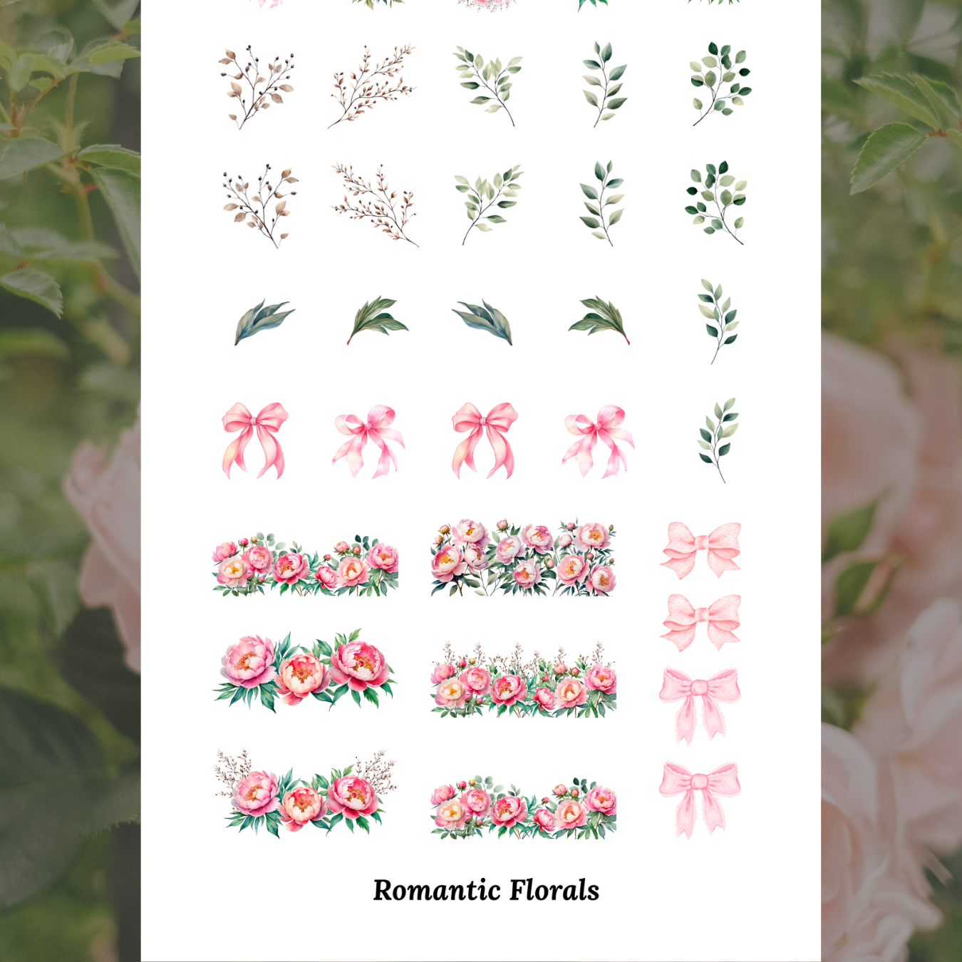 Romantic Florals - Waterslide Decals