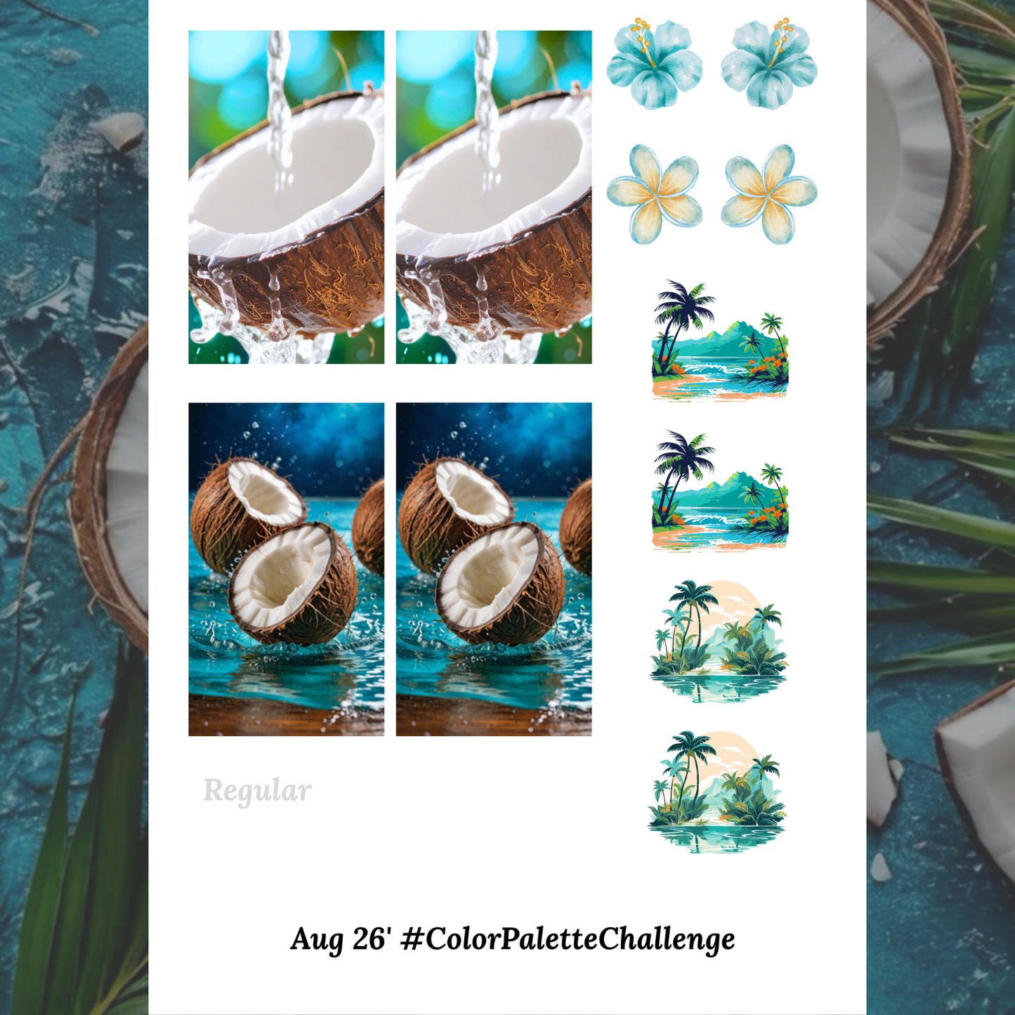 August 26' #ColorPaletteChallenge - Waterslide Decals