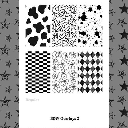 Black and White Overlays 2 - Waterslide Decals