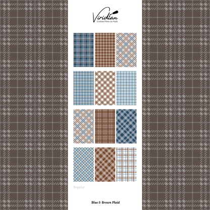 Blue & Brown Plaid - Waterslide Decals
