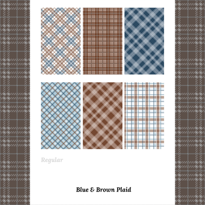 Blue & Brown Plaid - Waterslide Decals