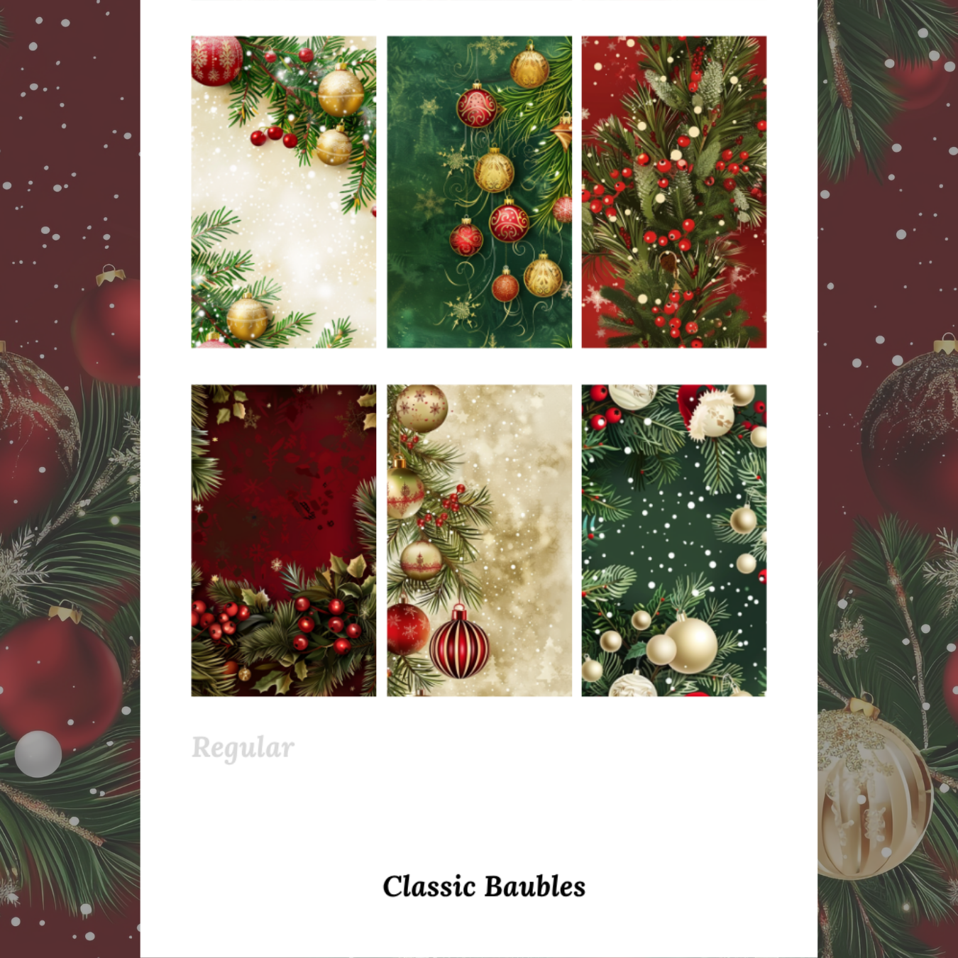 Classic Baubles - Waterslide Decals