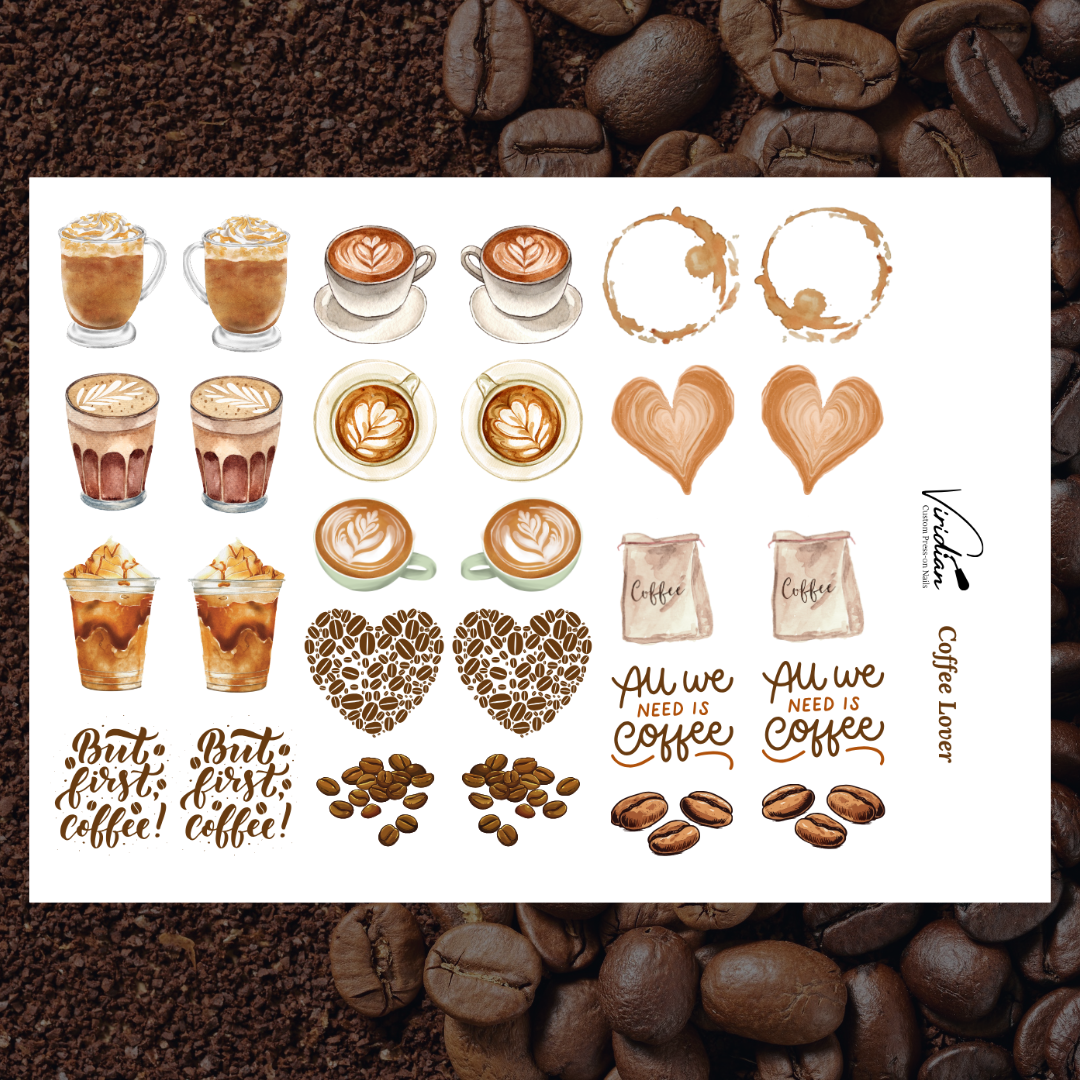 Coffee Lover - Mini Waterslide Decals
