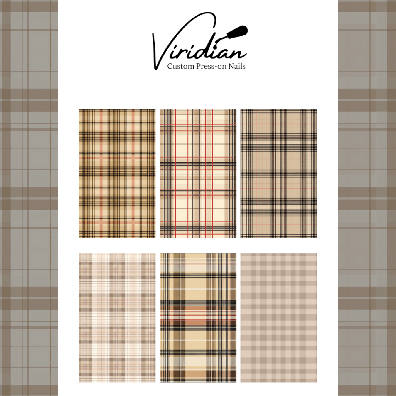 Coffee Plaid - Waterslide Decals