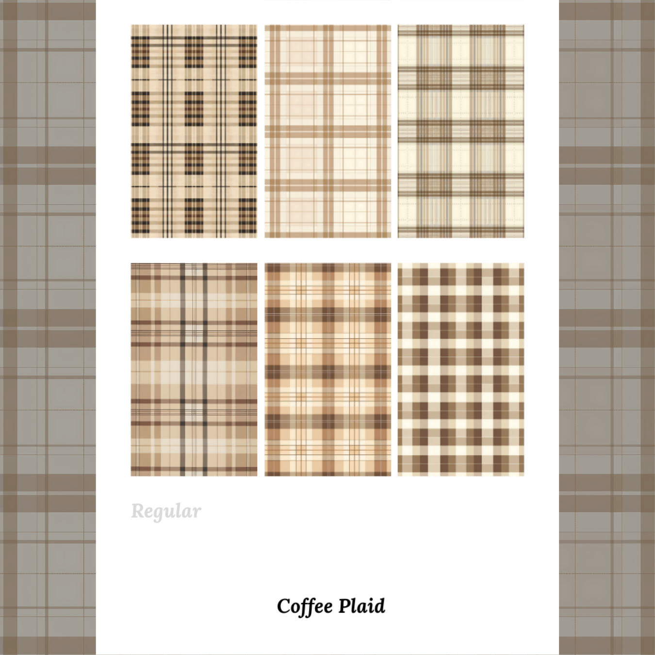 Coffee Plaid - Waterslide Decals