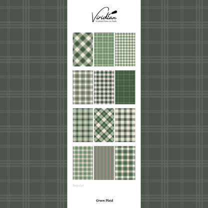 Green Plaid - Waterslide Decals