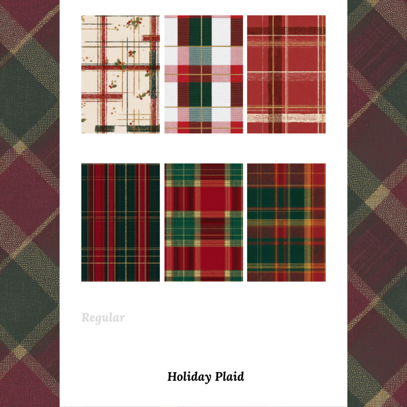 Holiday Plaid - Waterslide Decals