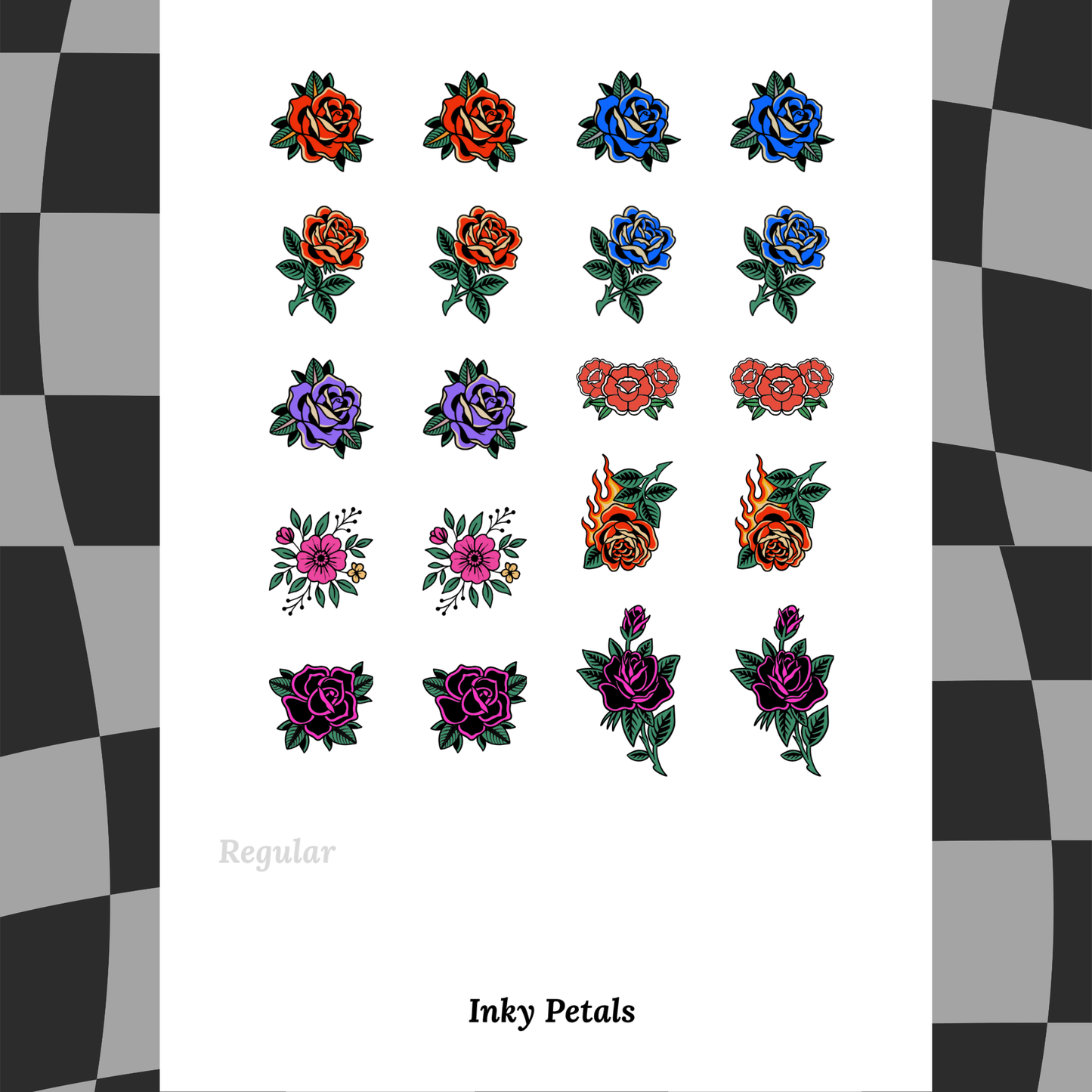Inky Petals - Waterslide Decals