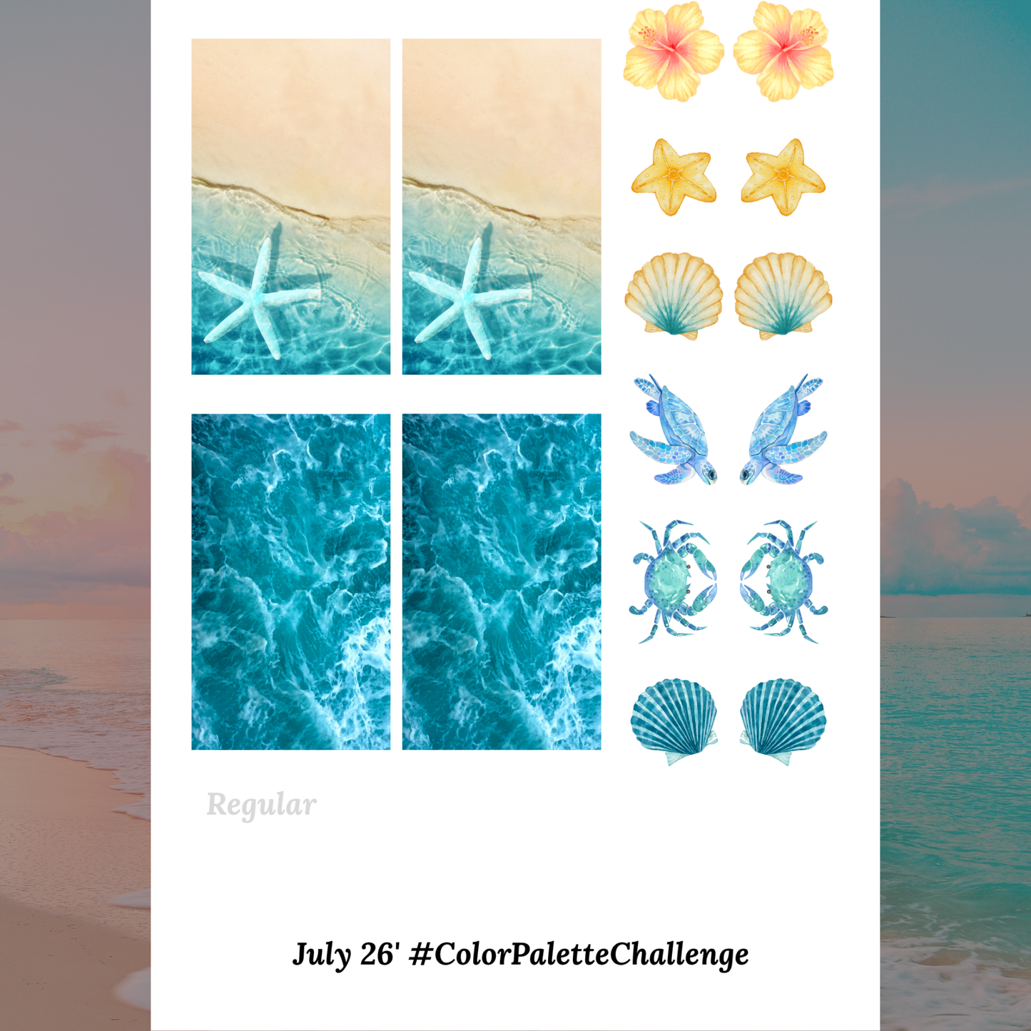 July 26' #ColorPaletteChallenge - Waterslide Decals