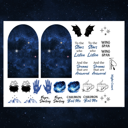 Night Court - Mini Waterslide Decals