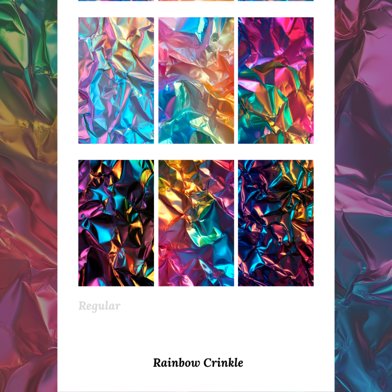 Rainbow Crinkle - Waterslide Decals