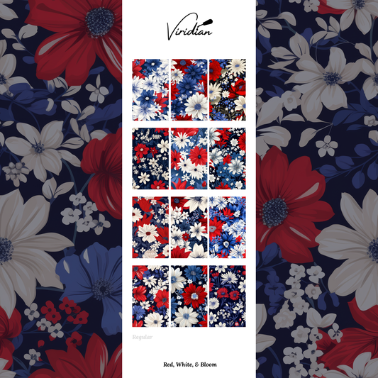 Red, White, & Bloom - Waterslide Decals