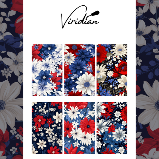Red, White, & Bloom - Waterslide Decals