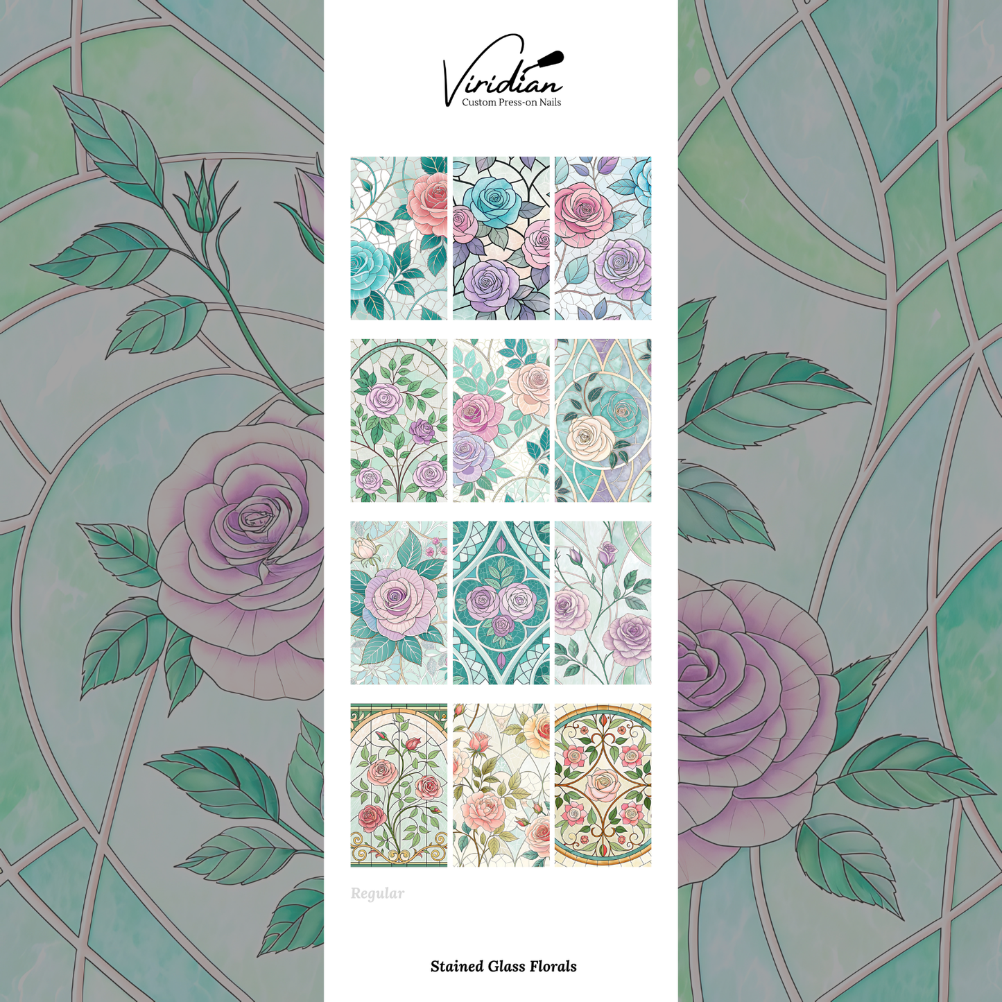 Stained Glass Florals - Waterslide Decals