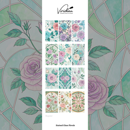 Stained Glass Florals - Waterslide Decals