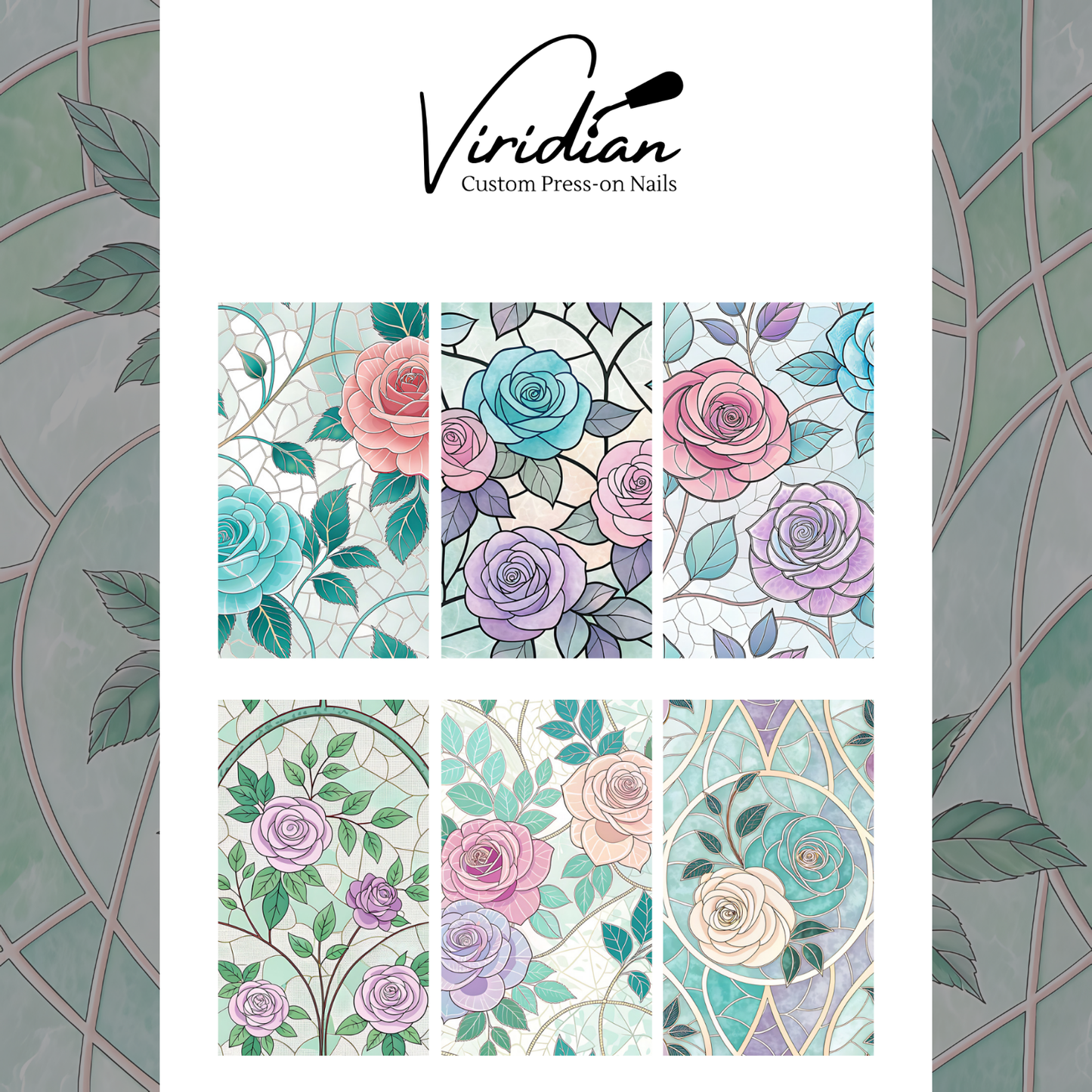 Stained Glass Florals - Waterslide Decals