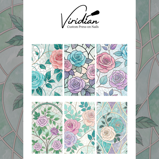 Stained Glass Florals - Waterslide Decals