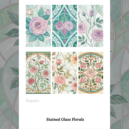 Stained Glass Florals - Waterslide Decals