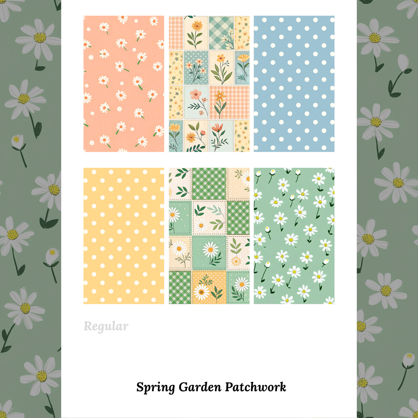 Spring Garden Patchwork - Waterslide Decals