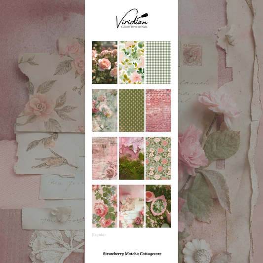 Strawberry Matcha Cottagecore - Waterslide Decals
