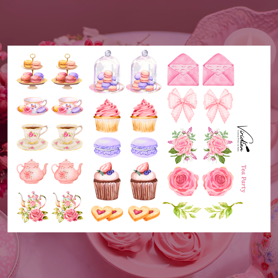 Tea Party - Mini Waterslide Decals