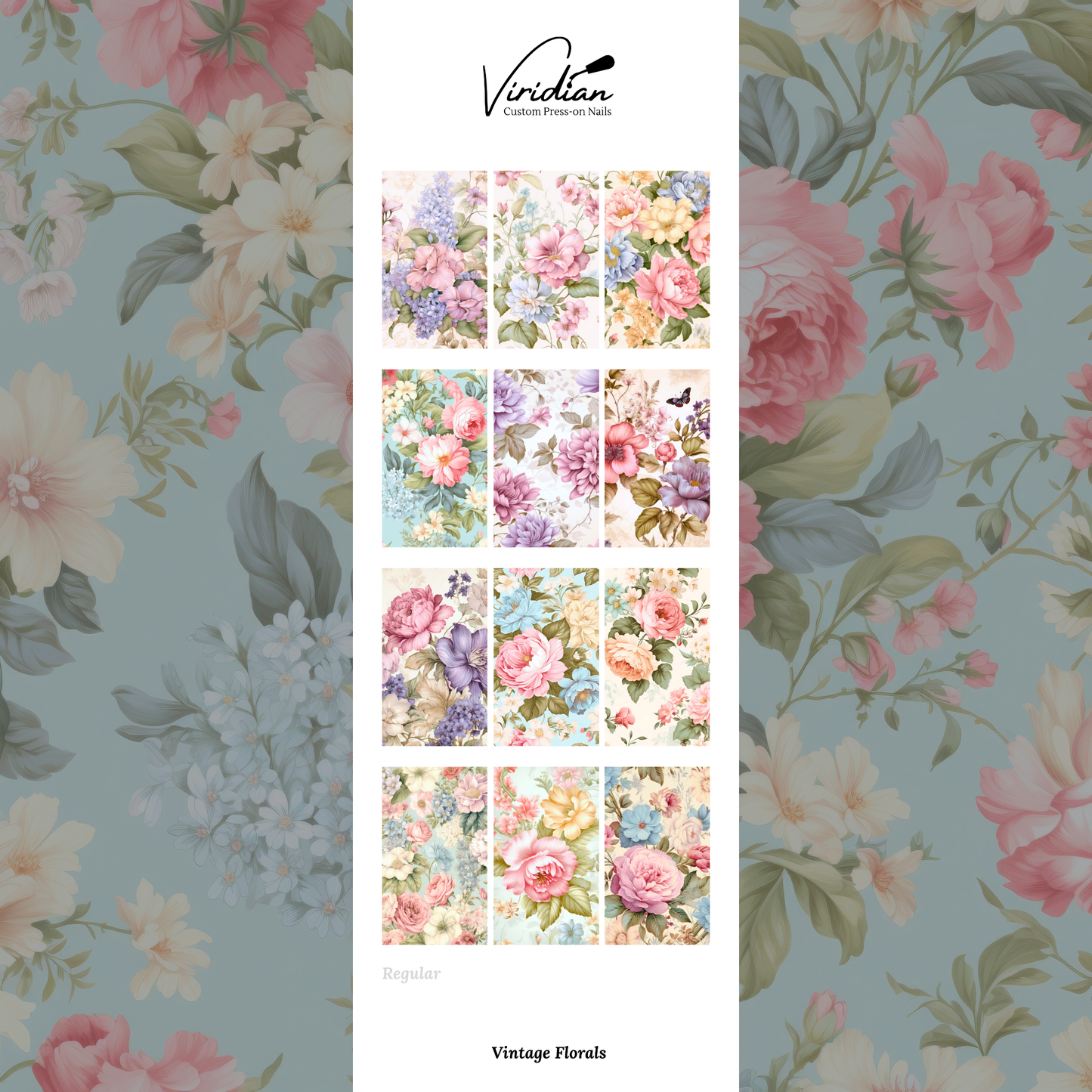 Vintage Florals - Waterslide Decals