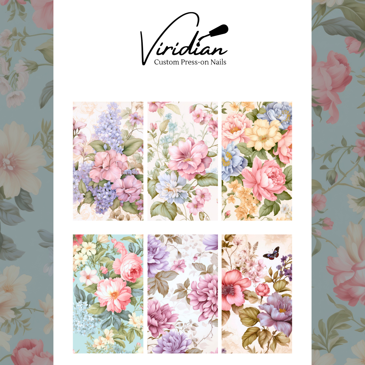 Vintage Florals - Waterslide Decals