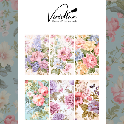 Vintage Florals - Waterslide Decals