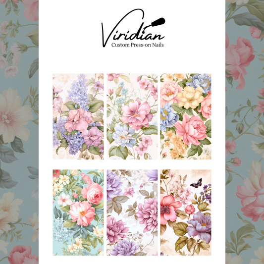 Vintage Florals - Waterslide Decals
