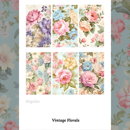 Vintage Florals - Waterslide Decals