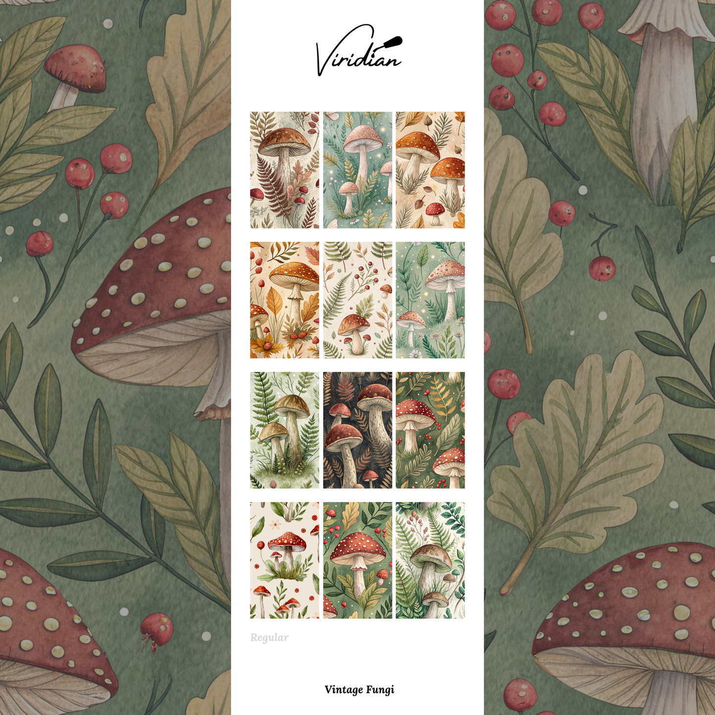 Vintage Fungi - Waterslide Decals
