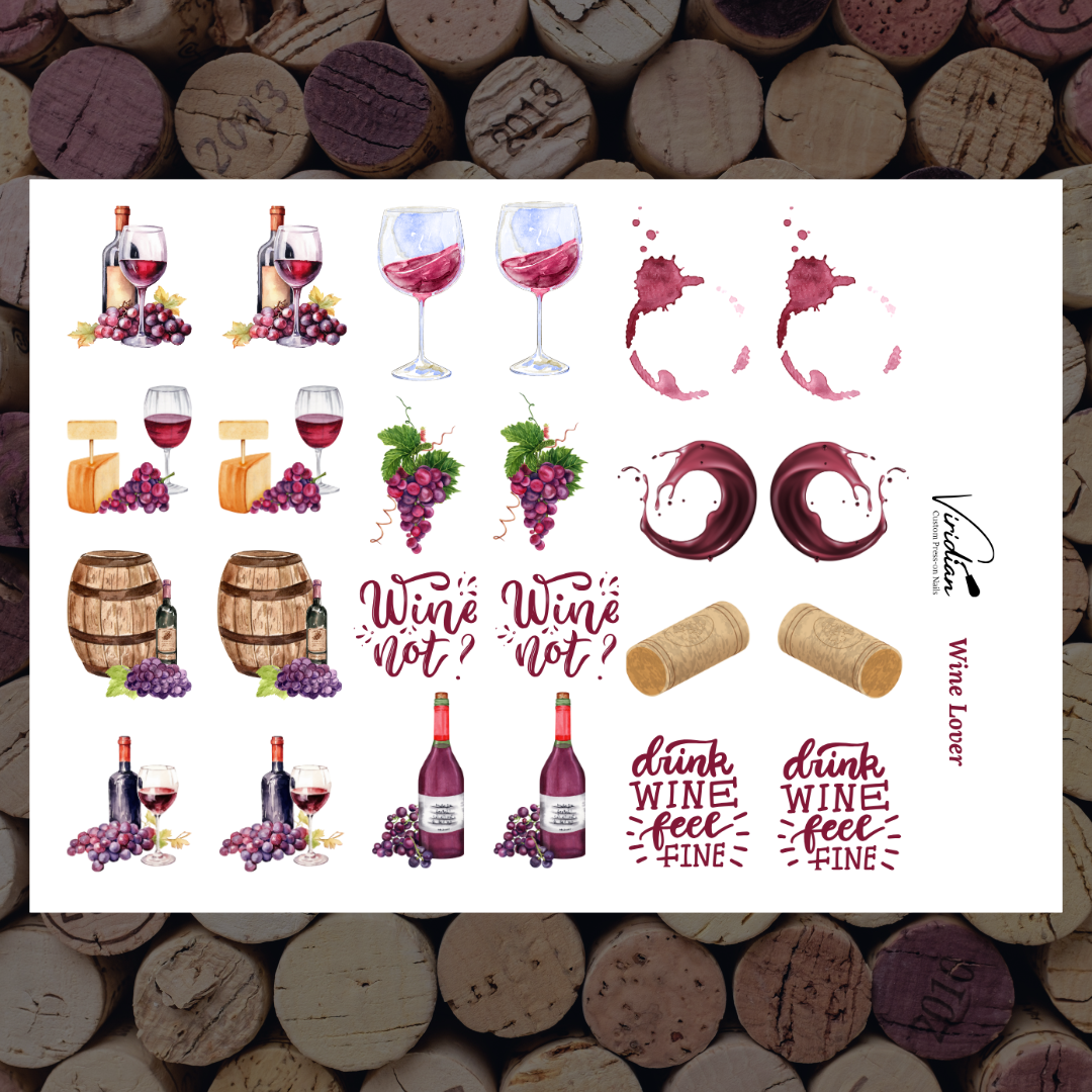 Wine Lover - Mini Waterslide Decals