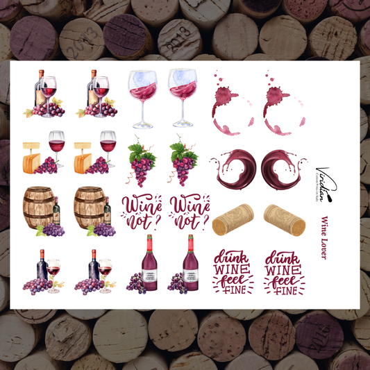 Wine Lover - Mini Waterslide Decals